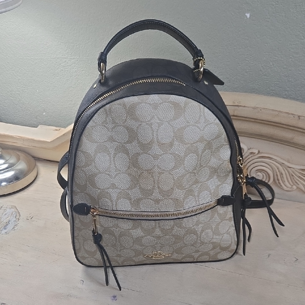 Coach Beige and Black Women's Backpack